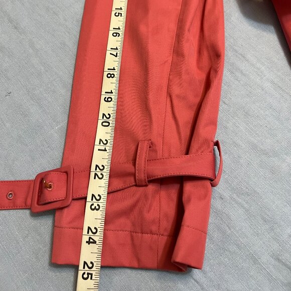 NWOT Talbots Women's Trench Coat Button Dark Pink Belted Size 10 - Picture 12 of 15